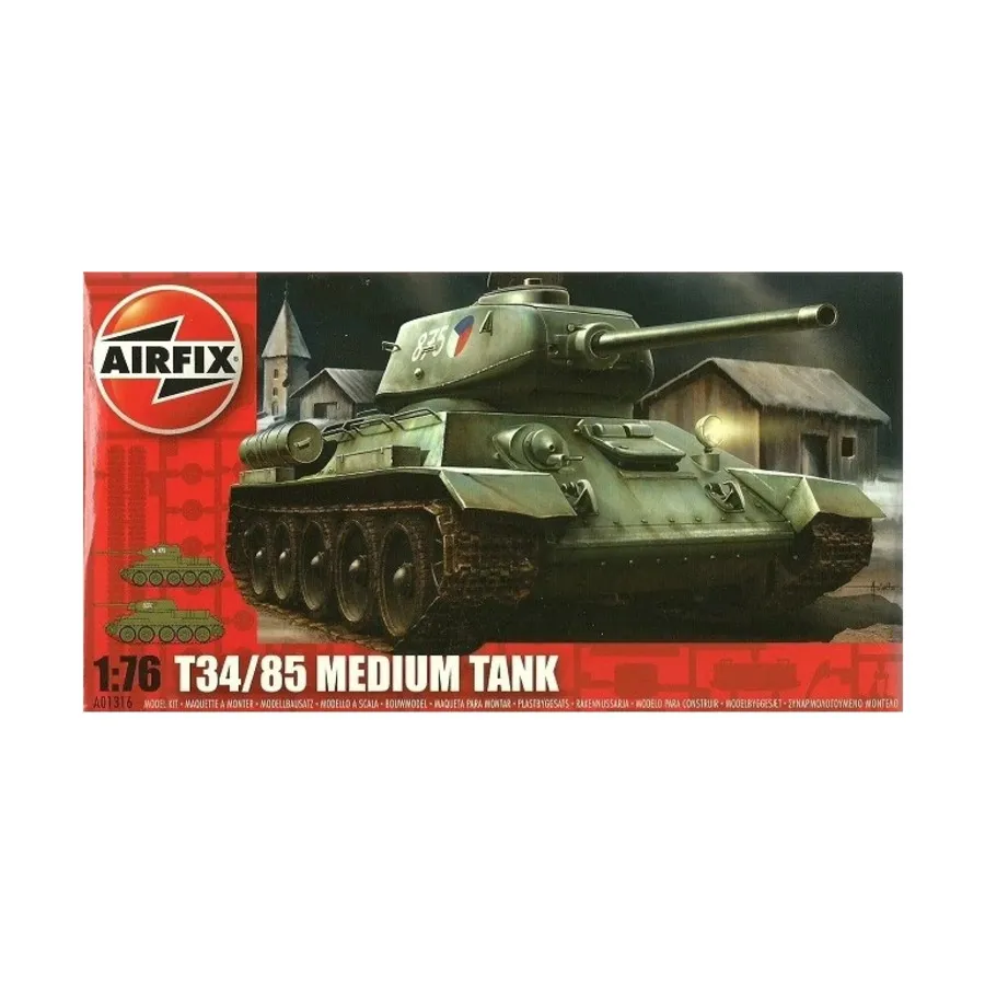 

Средний танк Т34/85, WWII Aircraft, Vehicles, & Tanks (1:76) (Airfix)