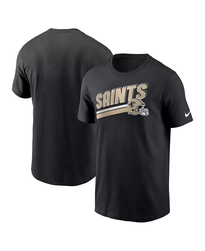 

Мужская черная футболка New Orleans Saints Essential Blitz Lockup Nike