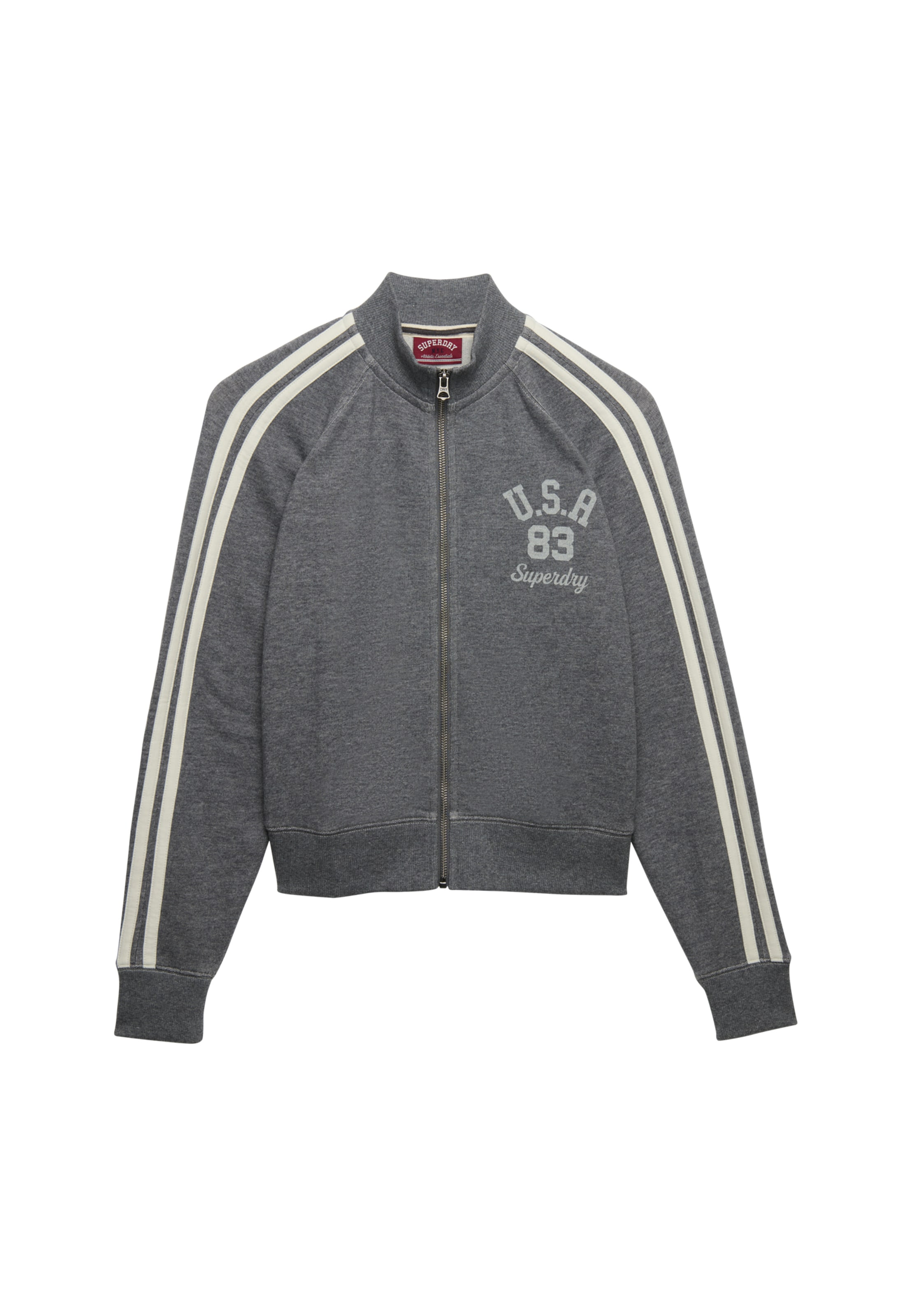 

Superdry & Co Толстовка с молнией 'Athletic Essentials' в крапчатом сером цвете