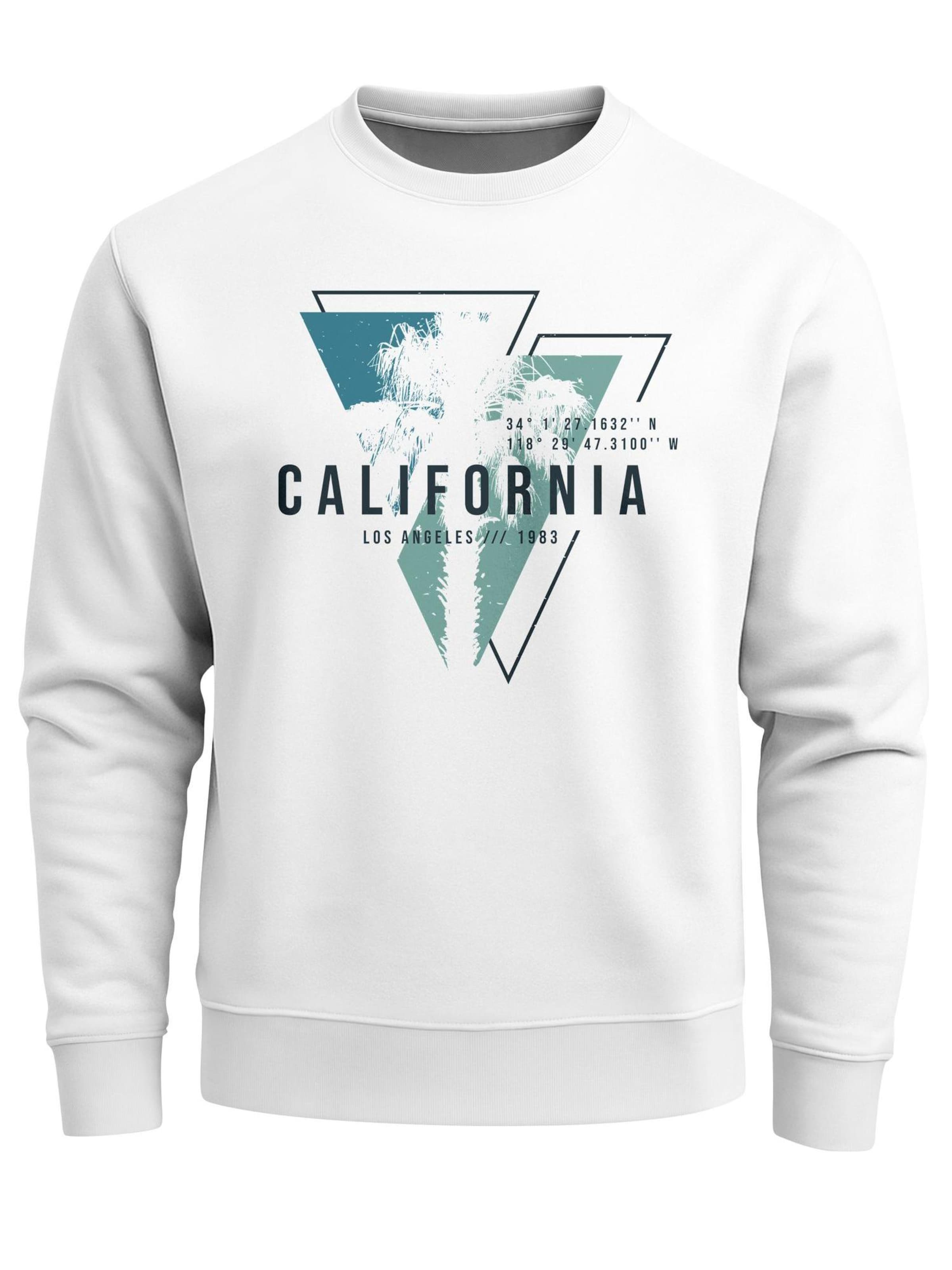 

Neverless Свитшот 'California geometric' в белом цвете