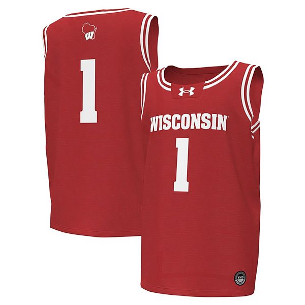 

Молодежная баскетбольная форма wisconsin badgers #1 red Under Armour