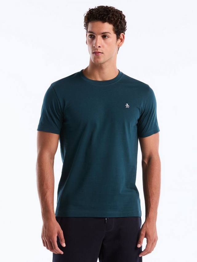 

Футболка с коротким рукавом и круглым вырезом из органического хлопка с пике-вышивкой Original Penguin, Reflecting Pond