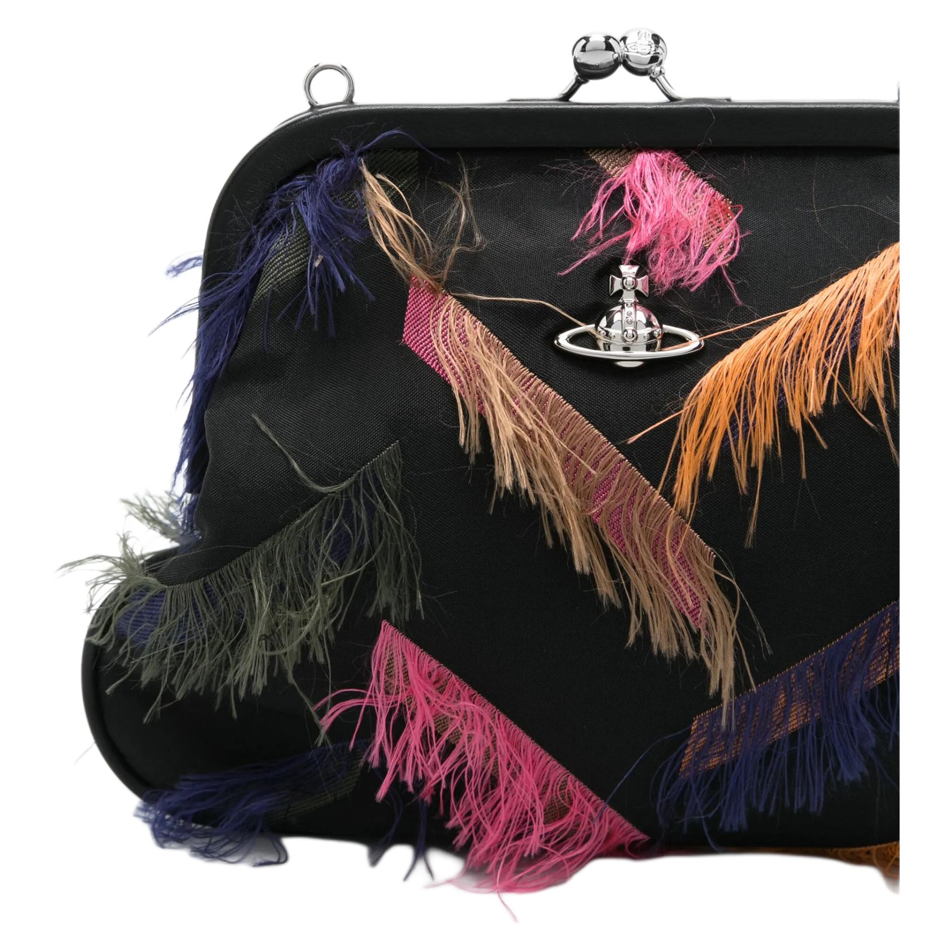 Vivienne Westwood Сумка через плечо Granny Frame Viscose женская черная — фото 4