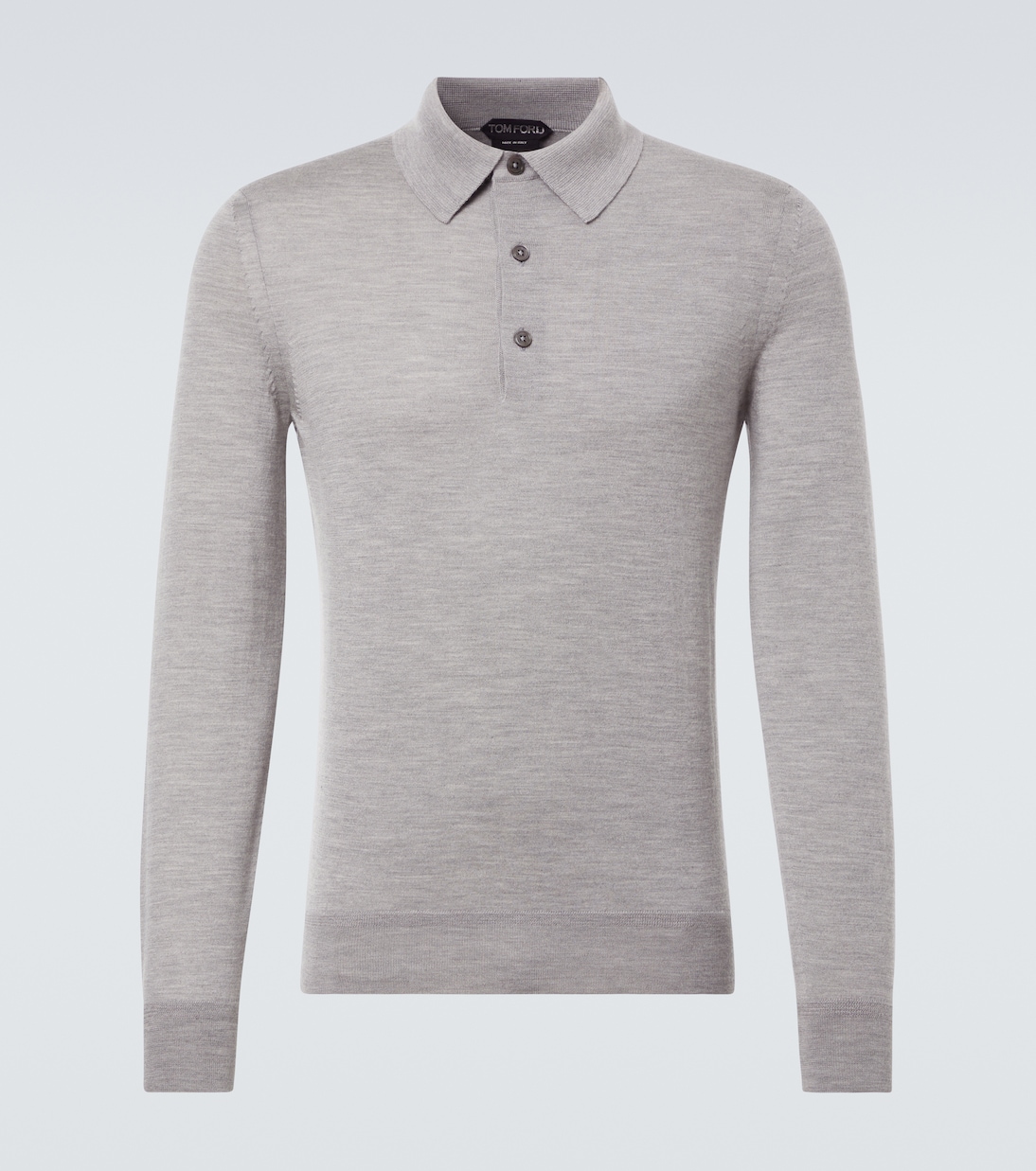 

Кашемировый и шёлковый поло свитер Tom Ford, Light Grey