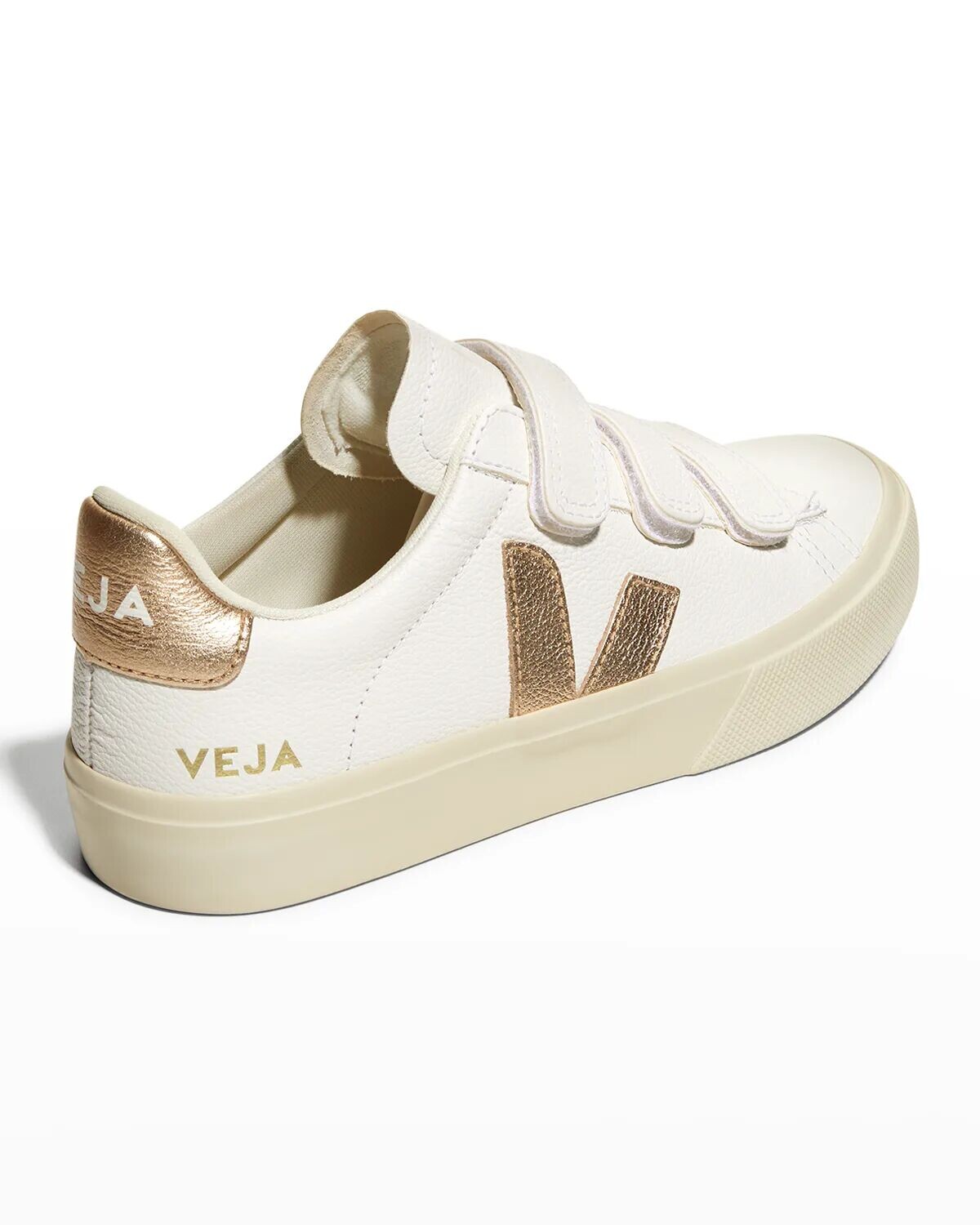 Двухцветные кроссовки Recife Triple Grip Veja, белый/золотой — фото 3