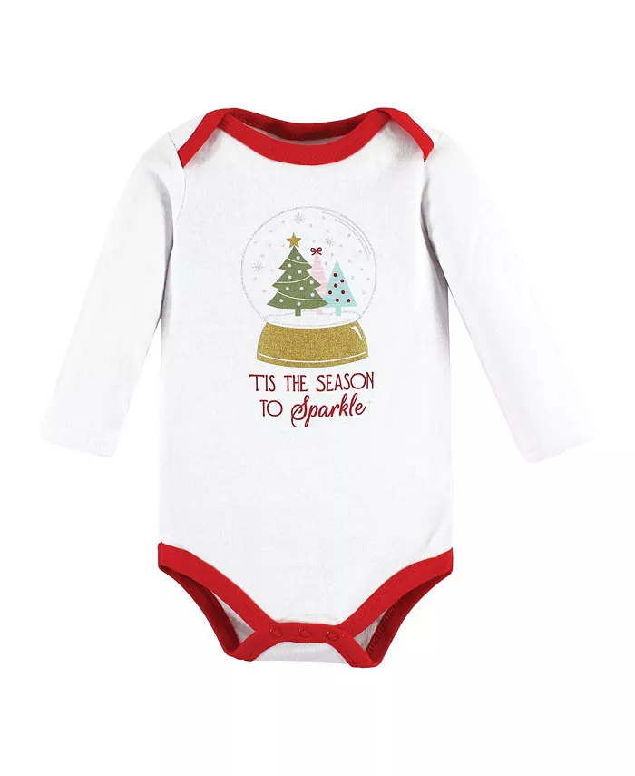 Детский комплект для девочек Hudson из хлопка: боди и штанишки Hudson Baby, красный — фото 3