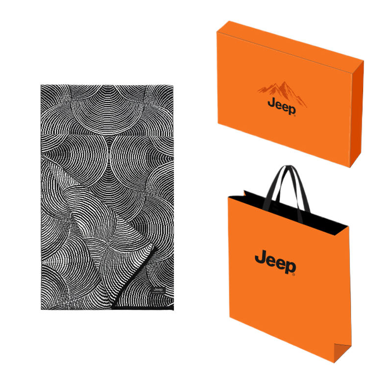 

Шарф из полиэстера Unisex Jeep, черный белый[oriental elegance/vintage refined]