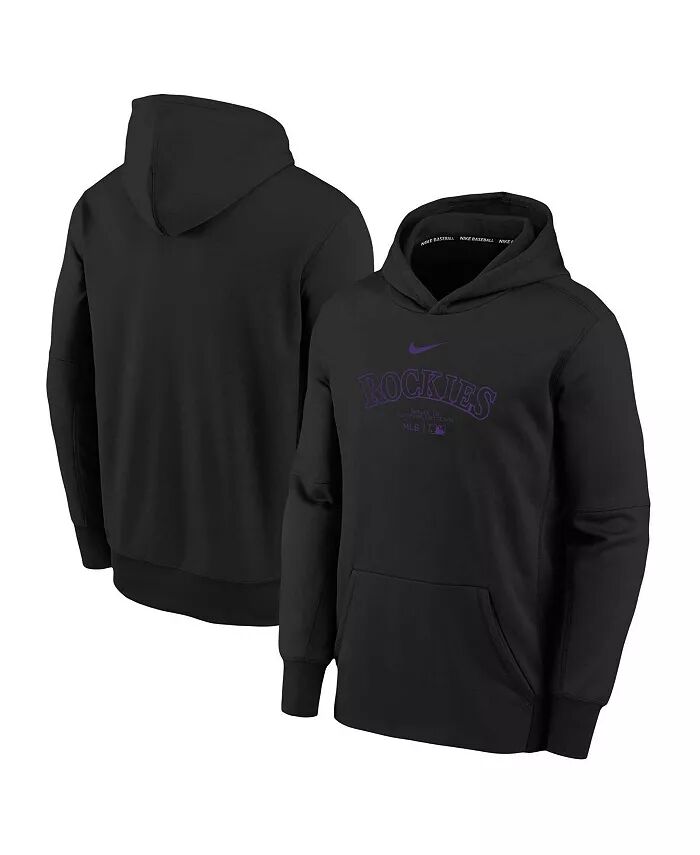 

Толстовка с капюшоном Big Boys Black Colorado Rockies Authentic Collection Performance Nike