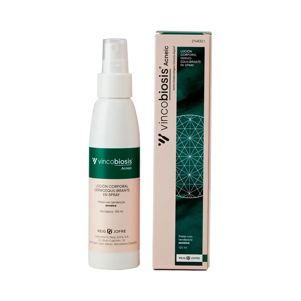 Лосьон для тела Vincobiosis acneic loción corporal dermoequilibrante en spray Roja Parfums, 125 мл. — фото 2
