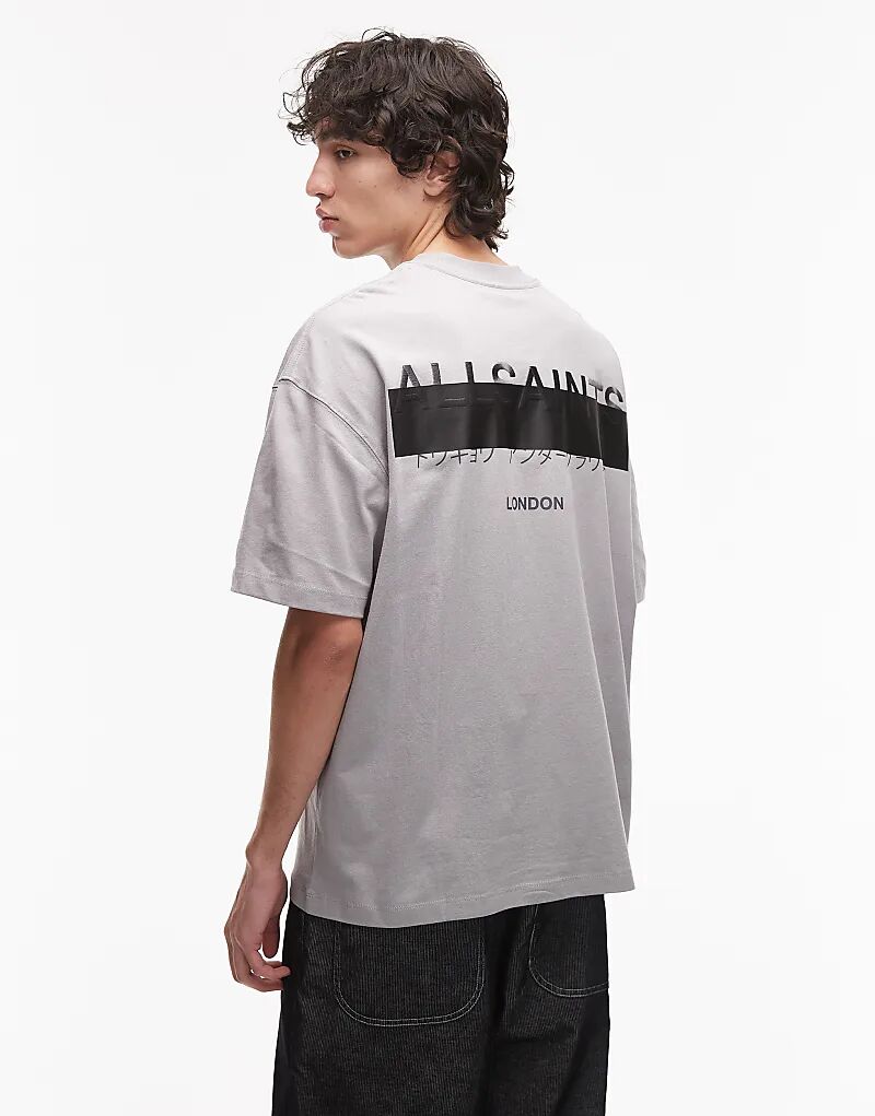 

Футболка All Saints redact в сером цвете Allsaints