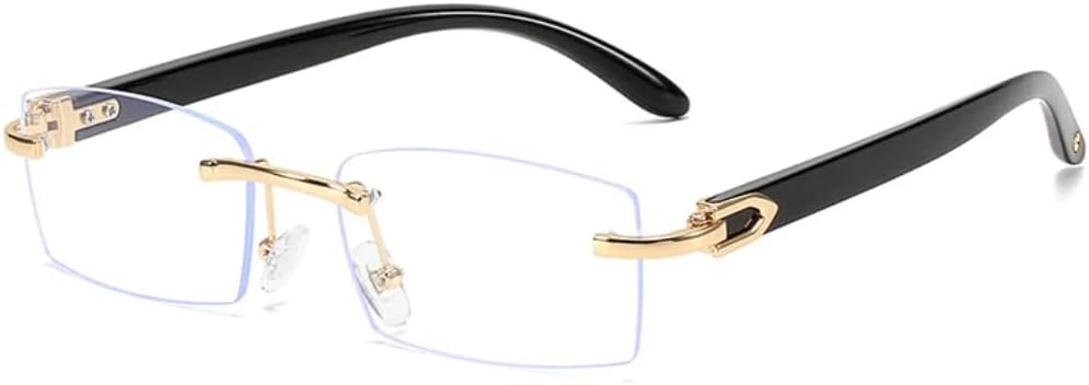 

Модные маленькие прямоугольные женские солнцезащитные очки в винтажном стиле без оправы, прозрачные с градиентом «океан», мужские солнцезащитные очки с защитой от УФ-излучения UV400 VRTRFFTR, Black Clear