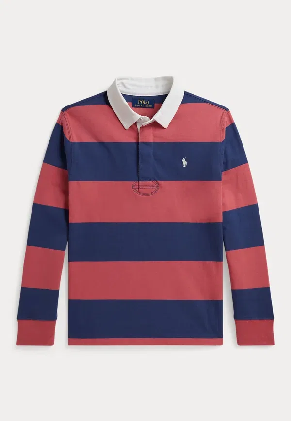 Футболка-поло Polo Ralph Lauren The Iconic Rugby Shirt 7 14y, цвет Адирондак Брай/Олд Роял