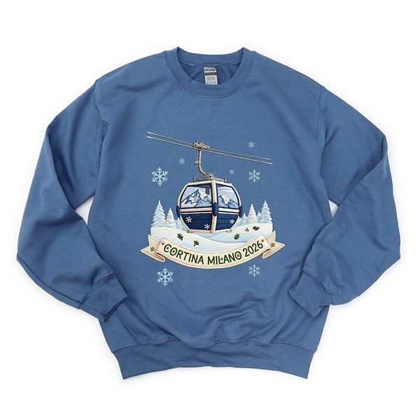 

Cortina milano 2026 ski lift - Женский графический свитшот Simply Sage Market, Slate, Зеленый, Cortina milano 2026 ski lift - Женский графический свитшот Simply Sage Market, Slate