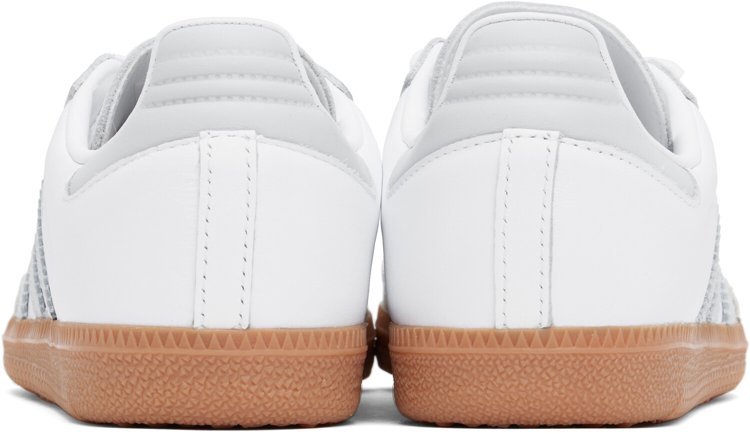 Бело-серые кроссовки Samba OG Adidas Originals, Cloud white/Halo blue/Off white — фото 2
