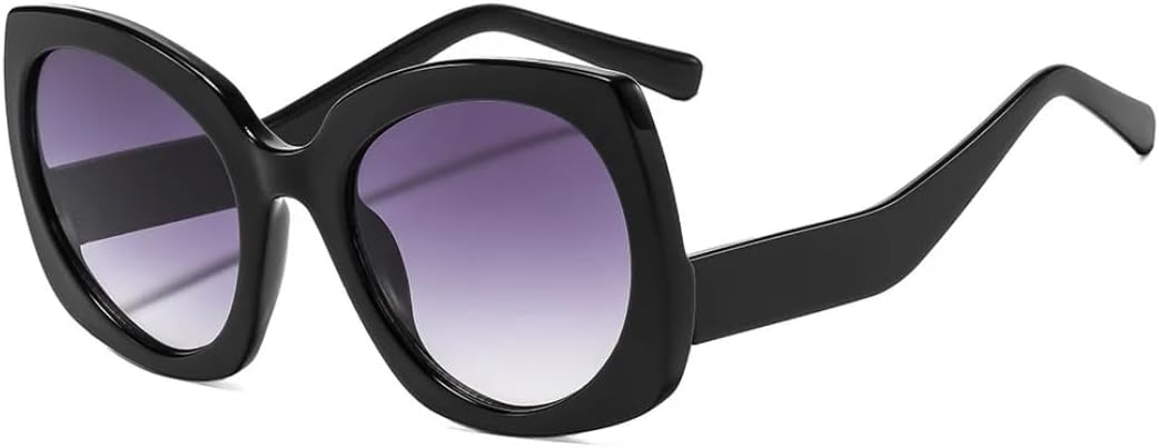 

Модные солнцезащитные очки в стиле «кошачий глаз» с градиентным переходом цвета, повседневные, удобные, трендовые, мужские, с защитой от УФ-излучения UV400 TVTBBVV, Black Grey