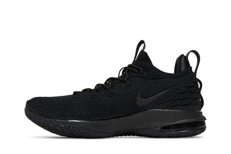 Кроссовки Nike LeBron 15 Low 'Triple Black', черный — фото 3