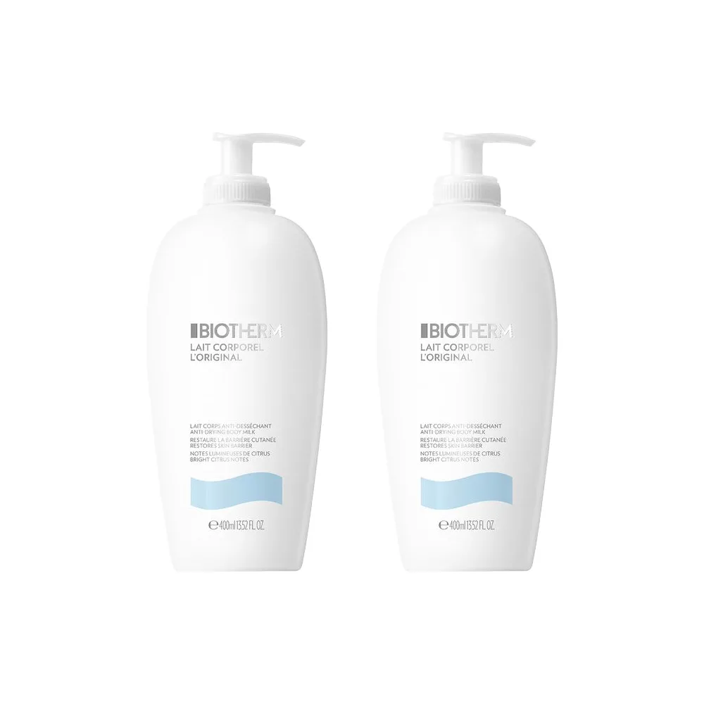 BIOTHERM Новый шелковисто-гладкий лосьон для тела с творожной текстурой, увлажняющий, восстанавливающий, ароматный, 200 мл*2/400 мл, 400ml*2