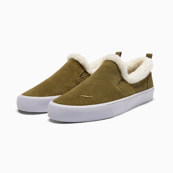 Женские туфли без застежек Bari Comfort Shearling Puma, зеленый — фото 4