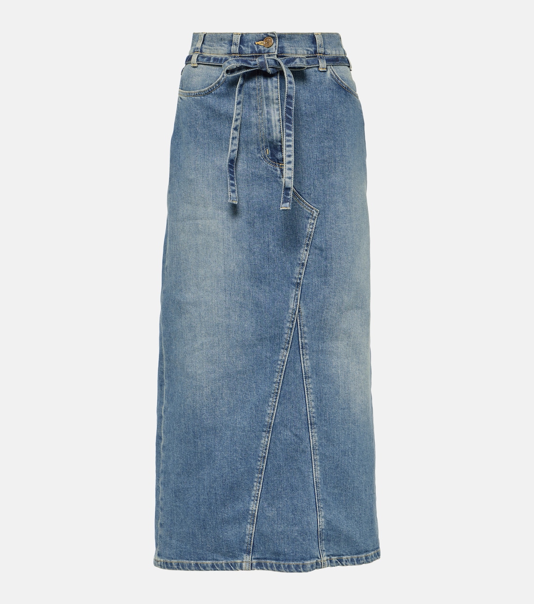 

Юбка миди из денима с высокой талией Altuzarra, Washed Indigo