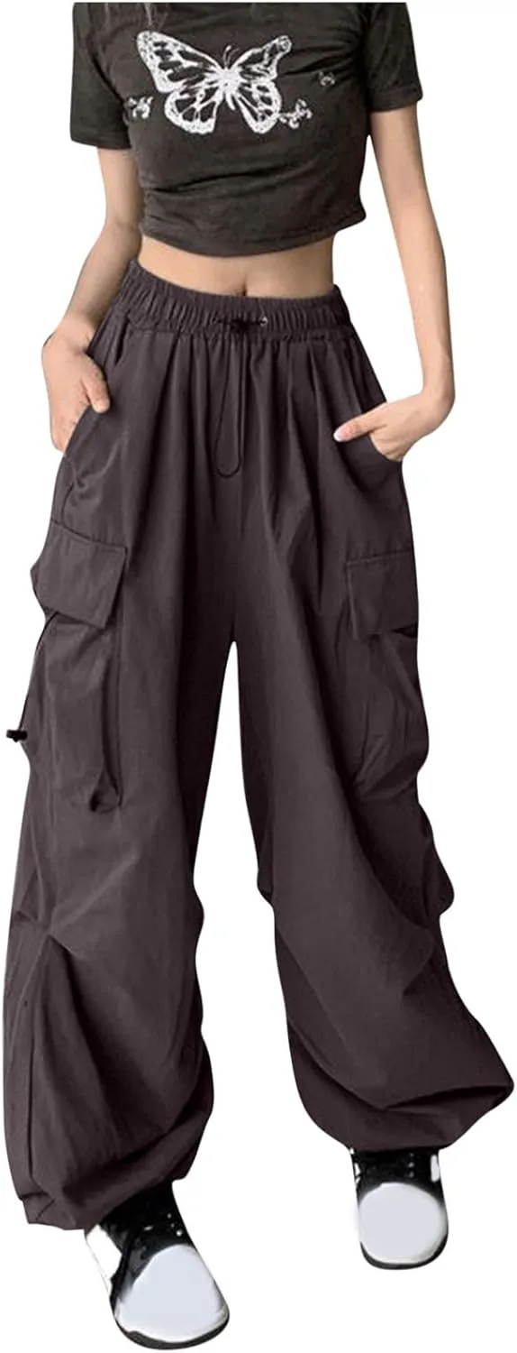 

Карго штаны женские baggy y2k высокие