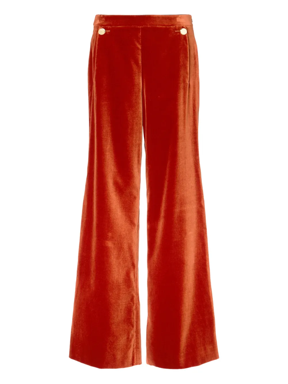 

Расклешенные бархатные брюки Clove Temperley London, оранжевый
