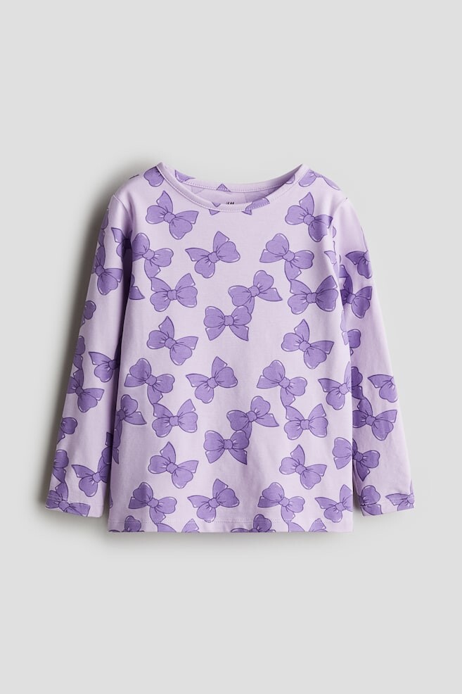 

Рубашка из джерси с принтом H&M, фиолетовый