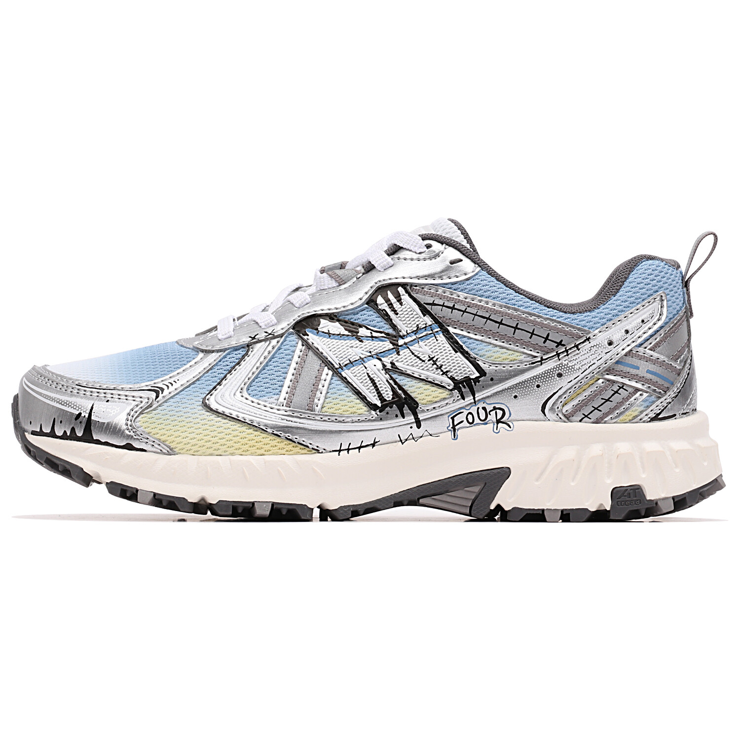 

Кроссовки NB 410 унисекс с низким верхом, синие/желтые/серебристые New Balance