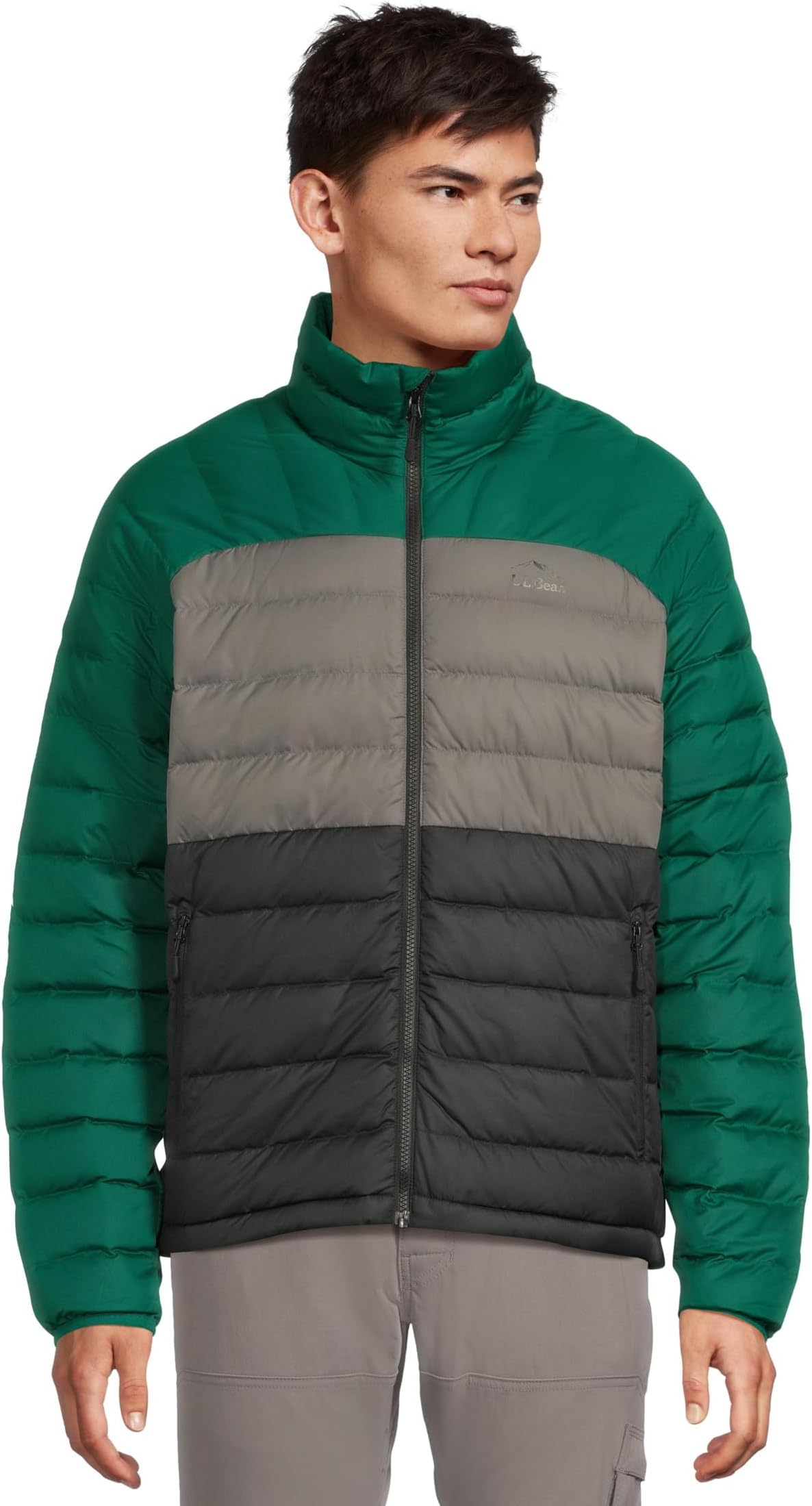 

Мужская куртка-пуховик Color-block L.L.Bean, Emerald Spruce/Black