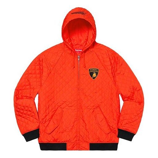 

Куртка x automobill lamborghini hooded work jacket 'orange black yellow' Supreme, оранжевый