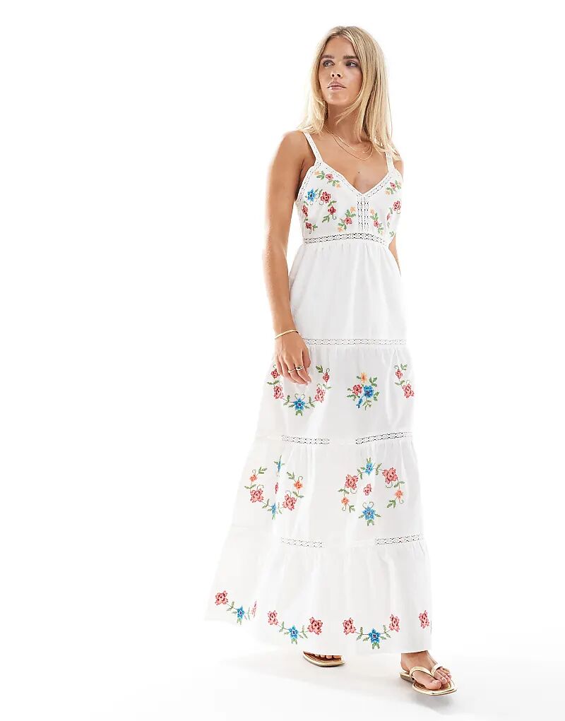 

Платье макси Miss Selfridge Petite с вышивкой в классическом стиле