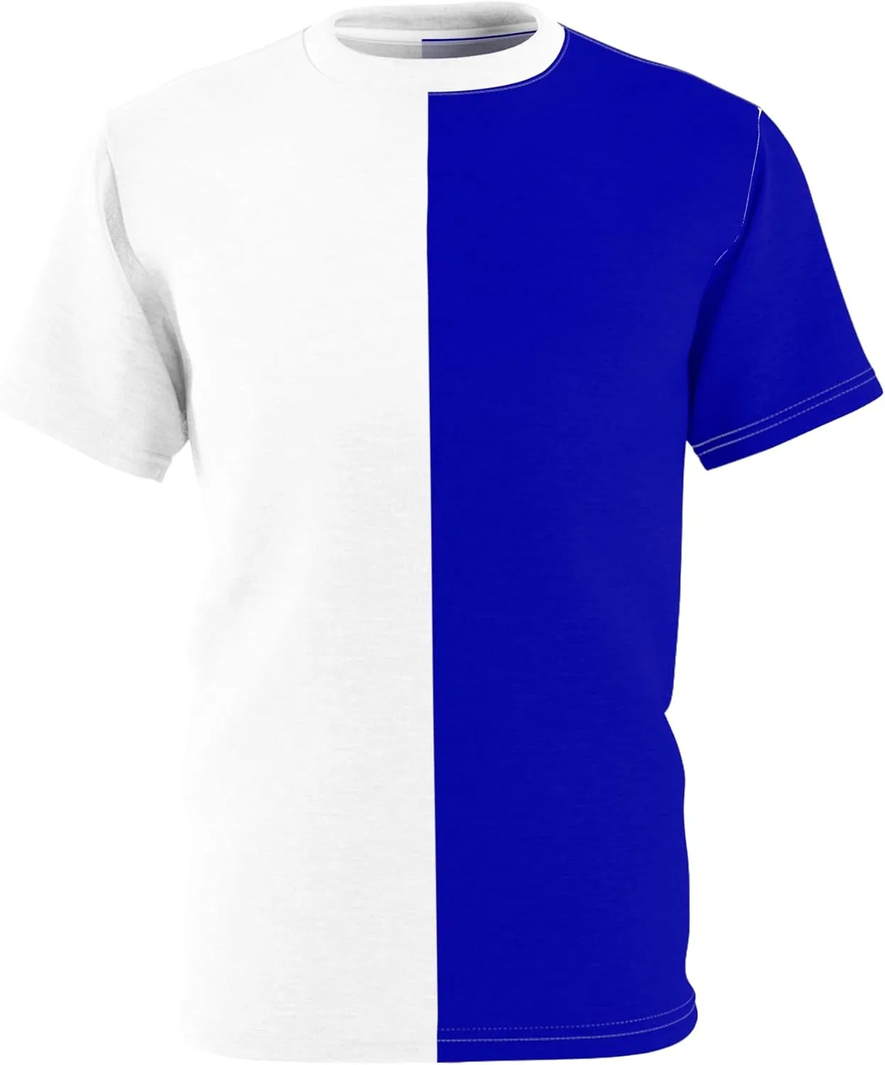 Футболка активная Half Royal Blue Half White GENERIC, цвет White Stitching — фото 2