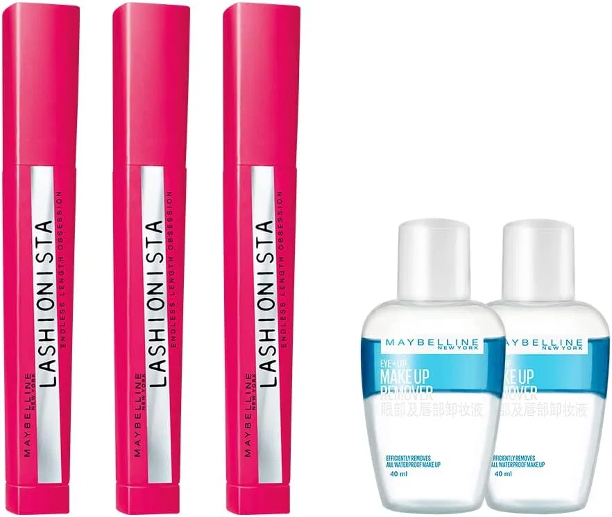 Тушь для ресниц MAYBELLINE Lash Nista N, набор из 3 шт, 01 Black, 7.5 мл