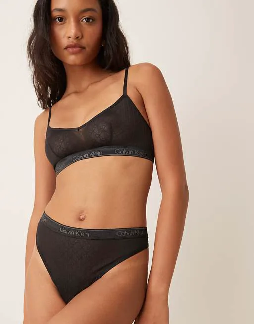 

Черные стринги из хлопкового модала Calvin Klein Icon