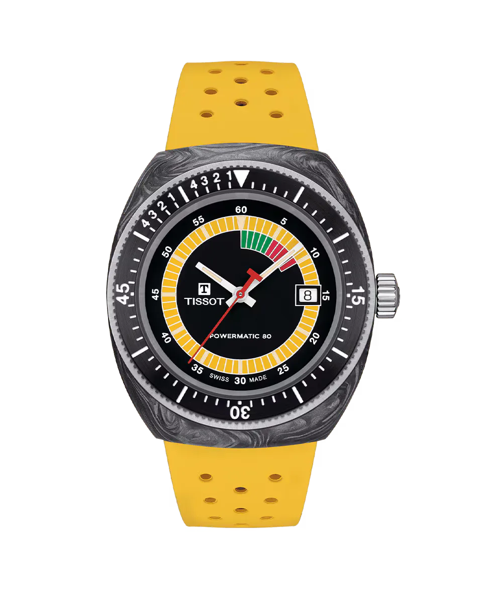 

Коллекция мужских часов Tissot Sideral из желтого каучука, желтый