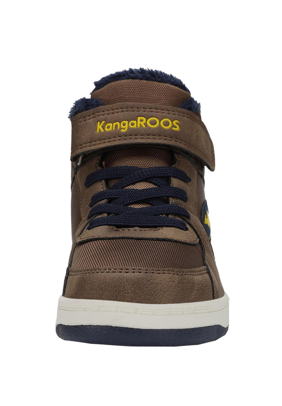 Детские высокие кроссовки унисекс KangaROOS K-CP Kalley II EV с теплой подкладкой коричневого цвета — фото 4
