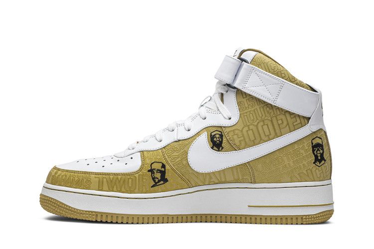 Кроссовки Nike Air Force 1 Lux Hi '07 'Players', золотой — фото 4