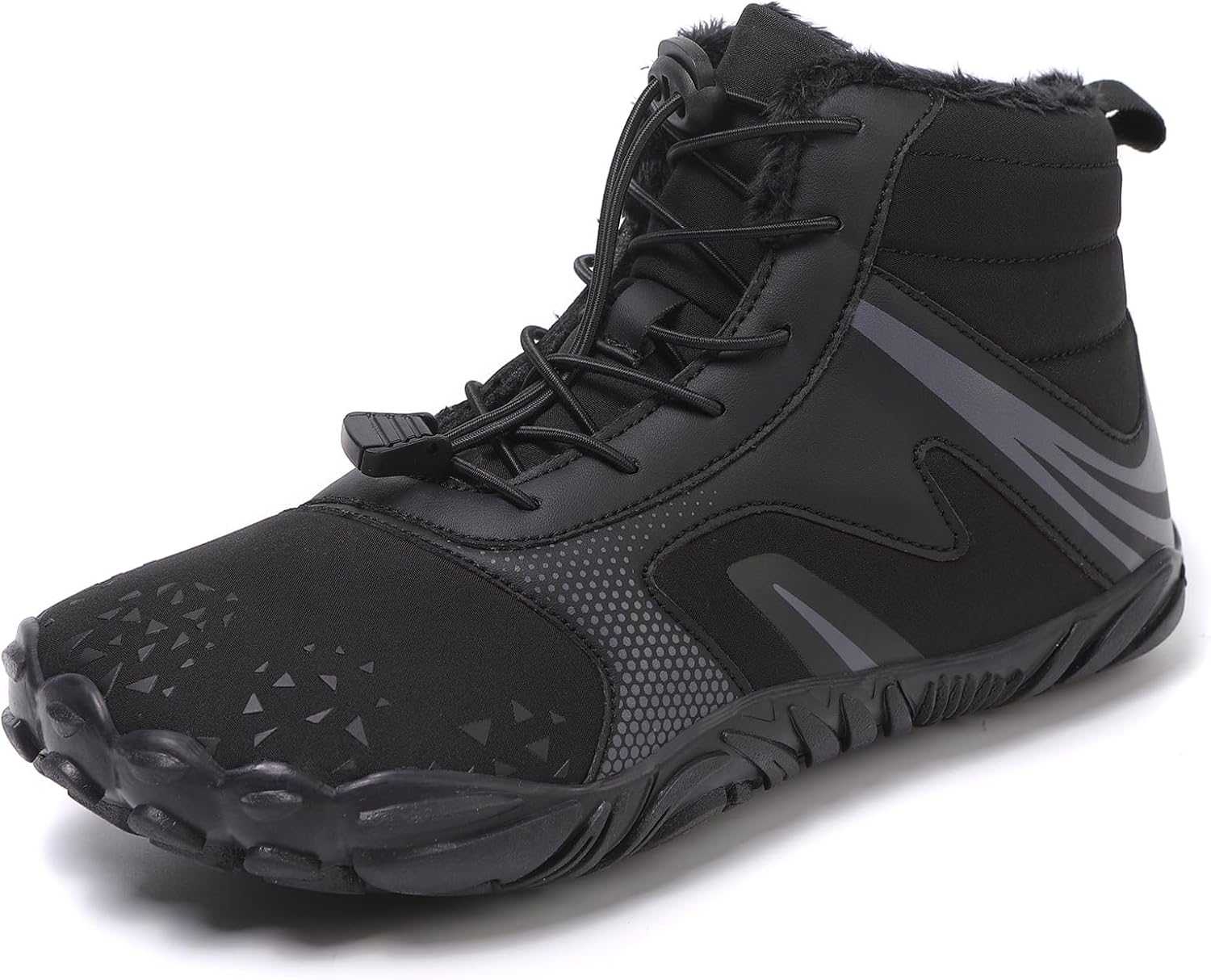 

Зимние походные обувь для женщин и мужчин, водонепроницаемые походные ботинки с широким носком для улицы Generic, черный