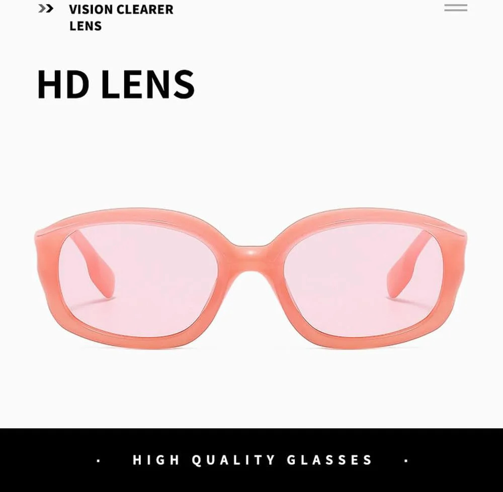 

Солнцезащитные очки овальной формы с крупной оправой для женщин, винтажные солнцезащитные очки, женские очки с защитой от УФ-излучения UV400 LVTFCO, Clear Blue