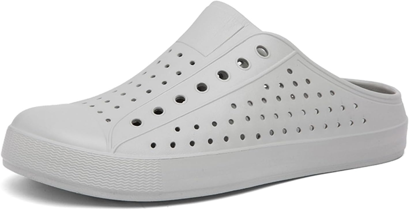 

Садовые сабо iHinzry для мужчин и женщин, без задника, обувь на скользкой подошве, открытая для улицы, серый