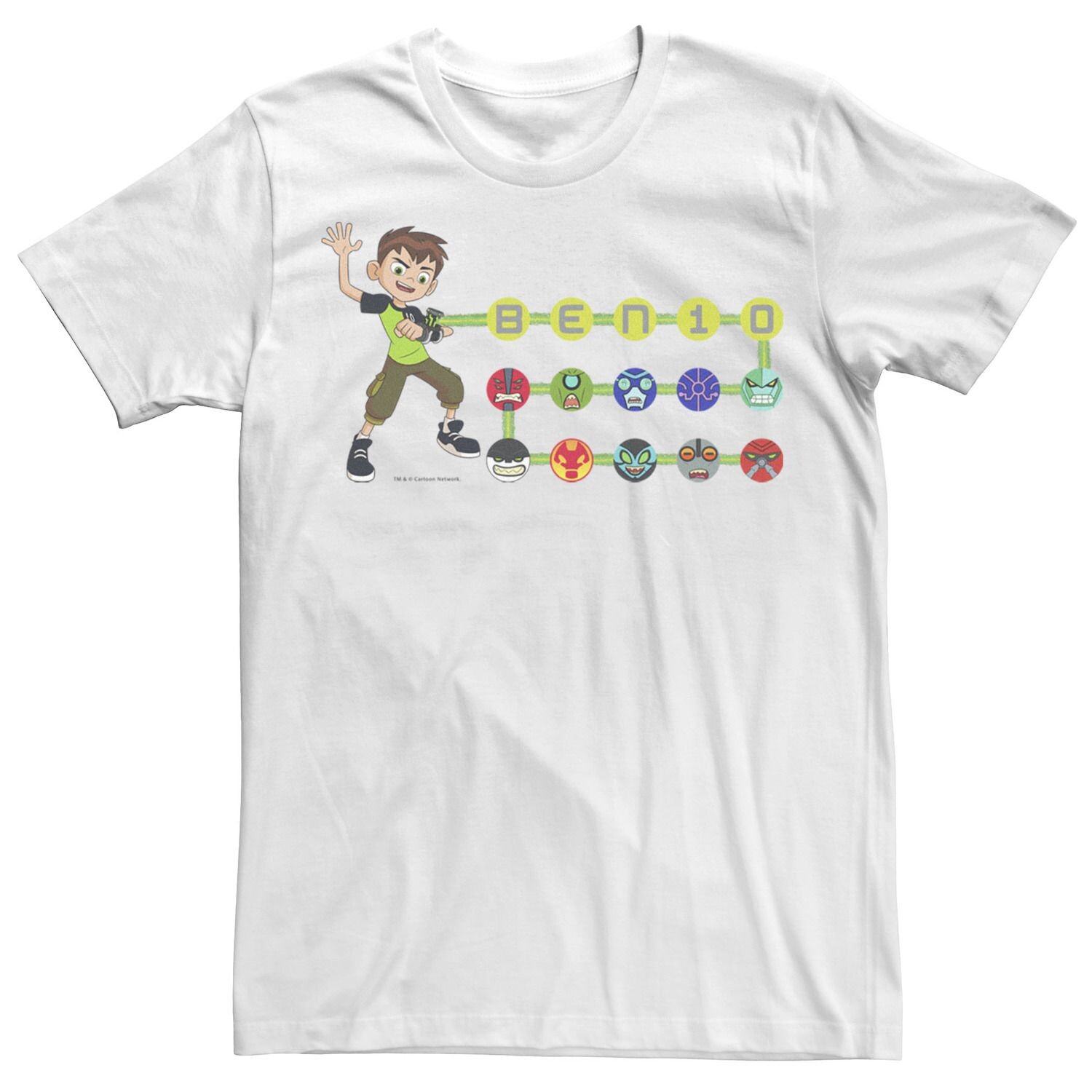 

Мужская футболка с рисунком Ben 10 Ben Aliens Licensed Character