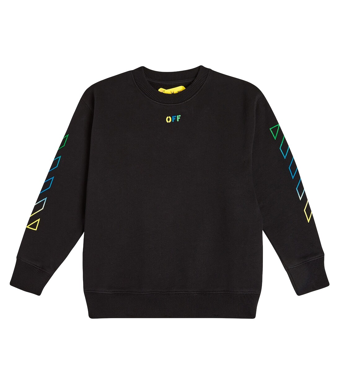 

Толстовка arrow из радужного джерси Off-White Kids, черный