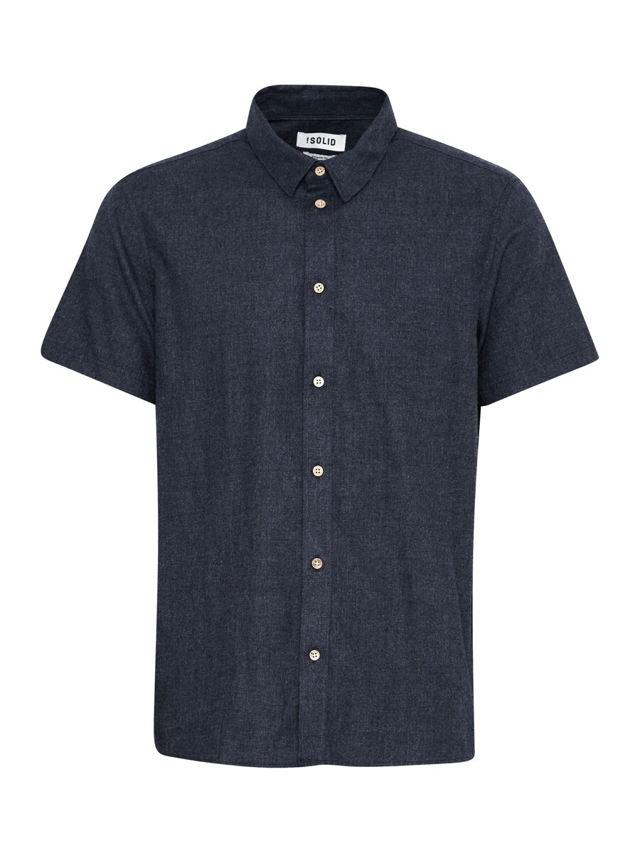 

Повседневная рубашка !Solid Regular fit Button Up Shirt PETE, морской синий