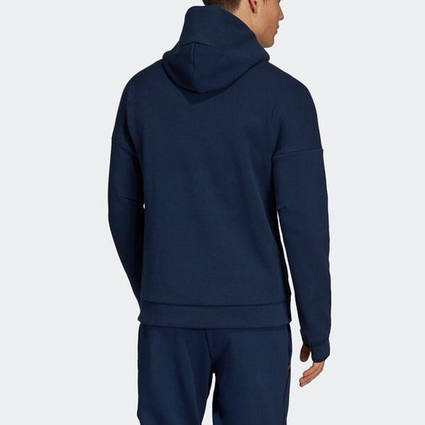 Куртка adidas Basketball Sports Hooded Jacket Navy Blue, черный — фото 3