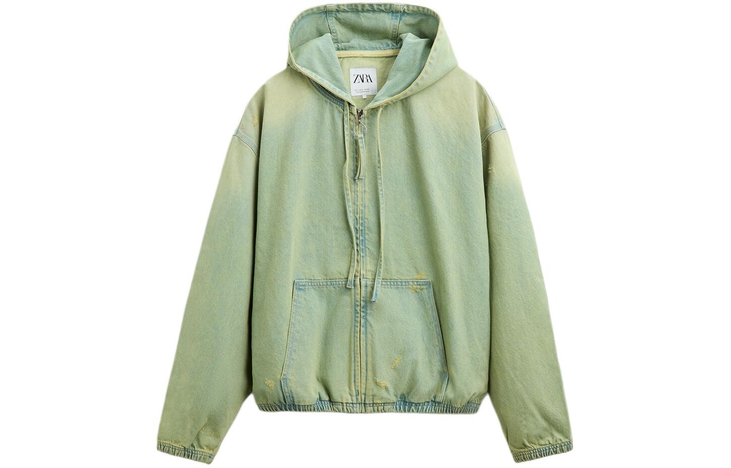 

Куртка мужская зеленая Zara, зеленый