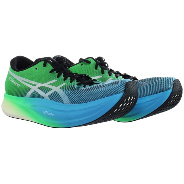 Мужские беговые кроссовки Metapeed sky+ сине-зеленого цвета Asics, мультиколор — фото 2