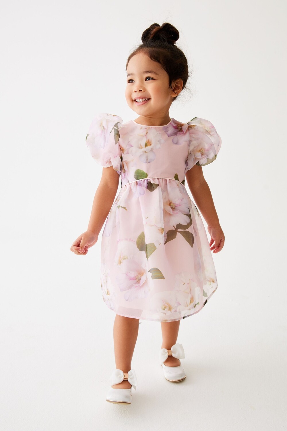 

Розовое платье из органзы с цветочным узором Baker By Ted Baker, розовый