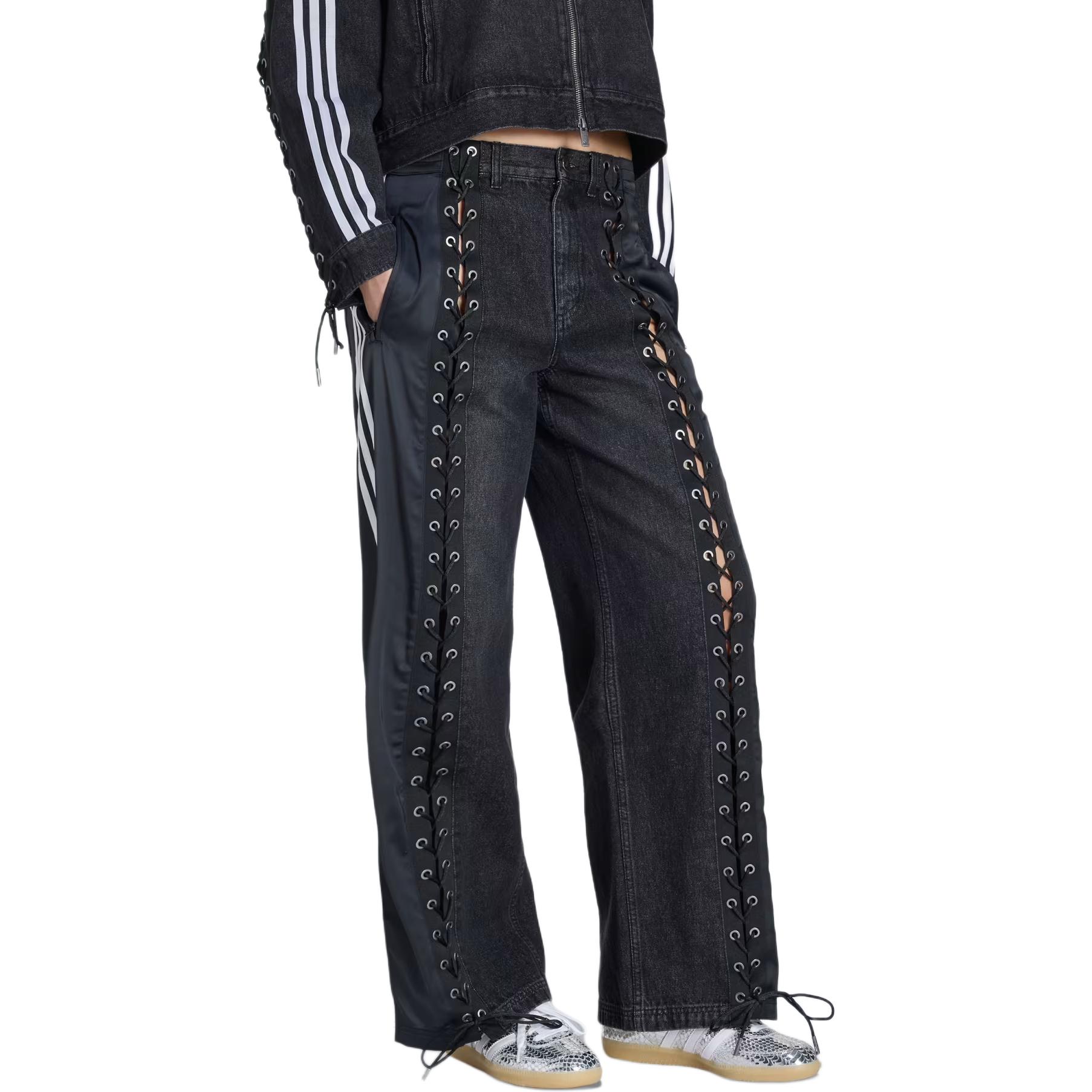 Джинсы женские FW25 из денима с завязками FB Adidas Originals, черный — фото 3