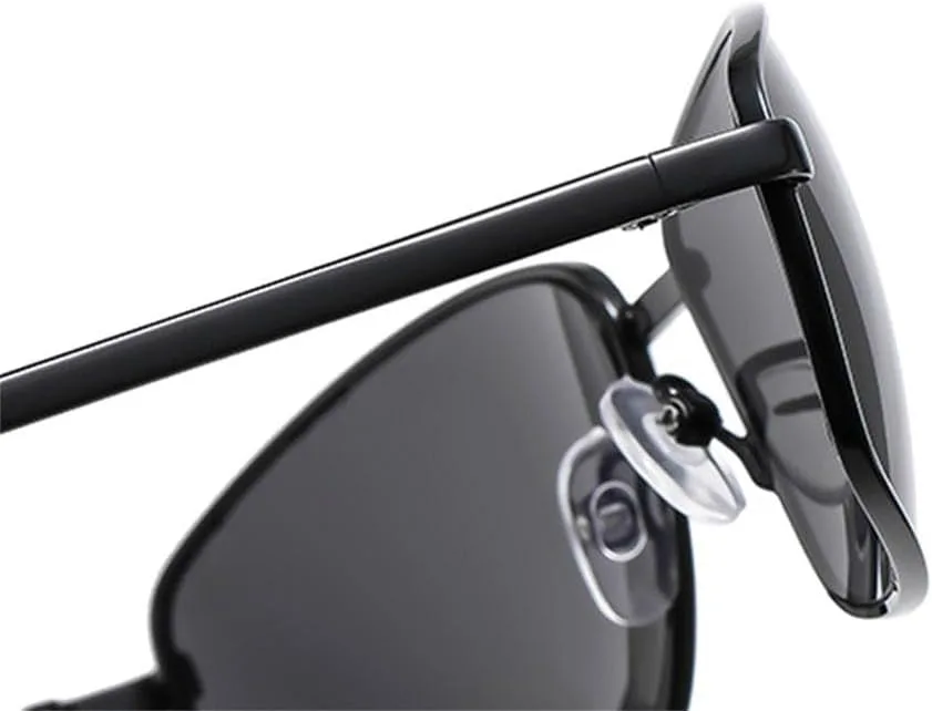 

Винтажные солнцезащитные очки в модном стиле с металлической оправой, панк-стиль, очки Y2K с защитой от УФ-излучения UV400 для женщин и мужчин KTUCN, Black-black Gray