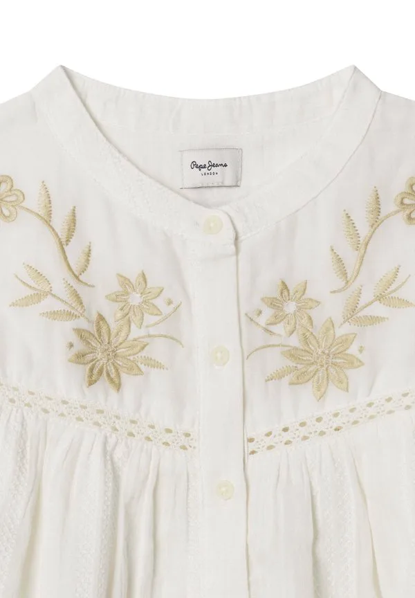 Блузка на пуговицах цвета вереска Pepe Jeans, Mousse White — фото 3