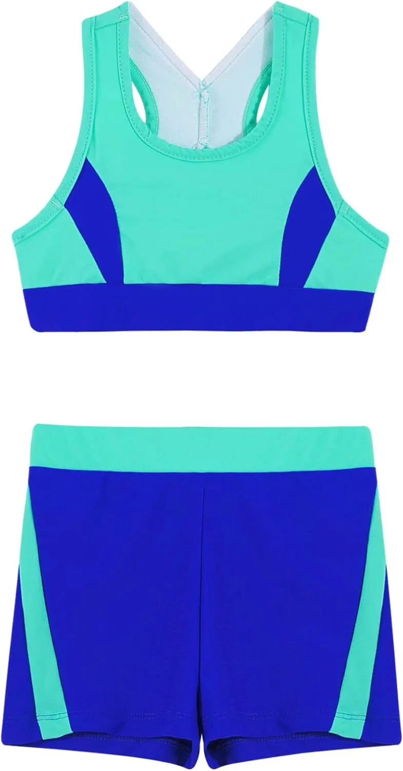 Детский спортивный комплект с принтом Fldy из топа и шорт, Navy Blue — фото 2
